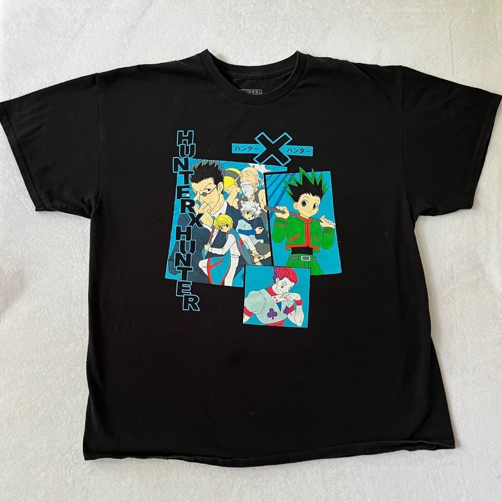 Hunter x Hunter T-Shirt Black Anime Graphic Print Mens XL